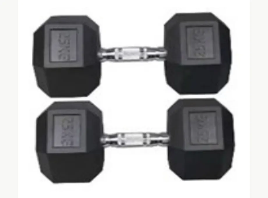 Hex Dumbbell - 2.5-50 kg, 2.5 kg increments