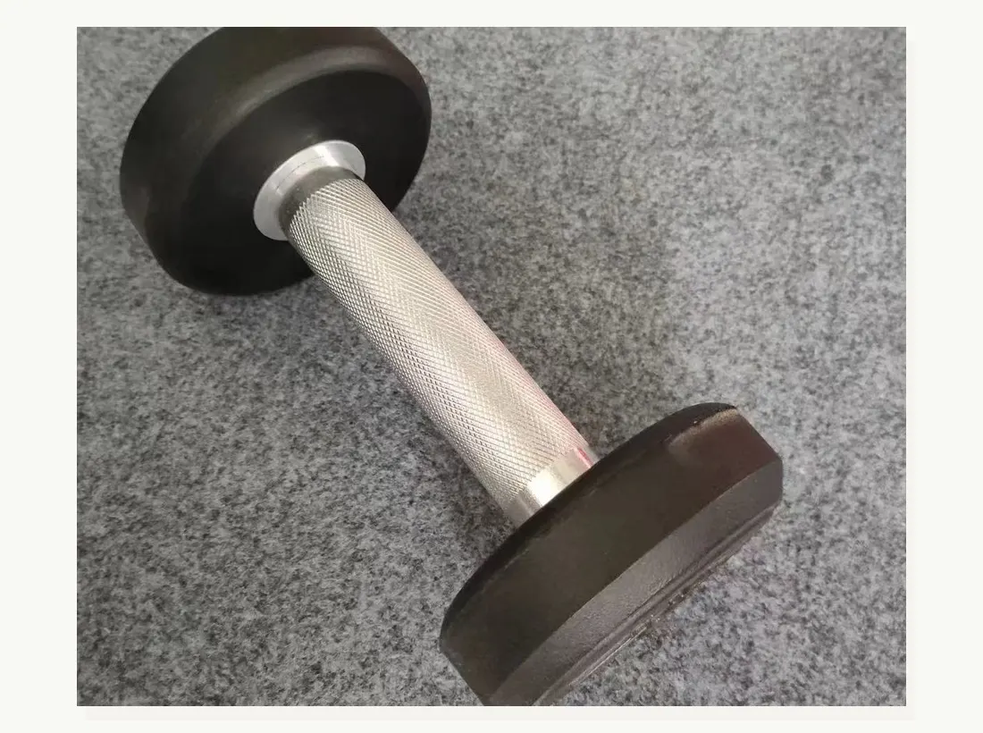 Commercial rubber dumbbell used in a replacement planning program