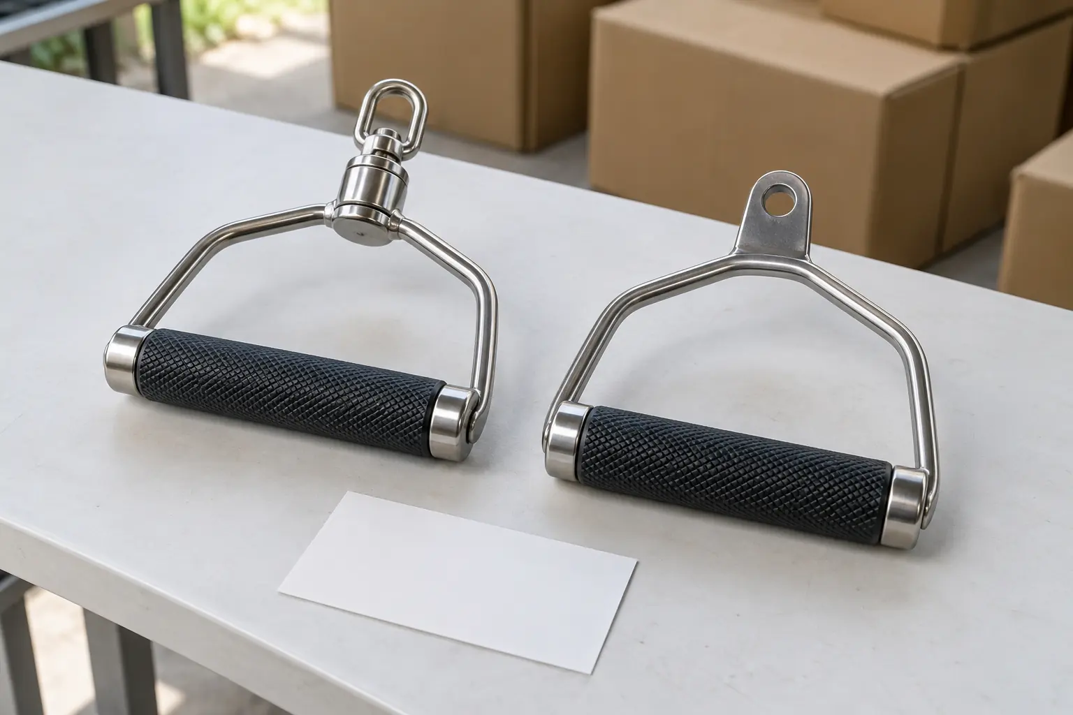 Swivel baja tanpa merek di antara carabiner dan eyelet handle kabel