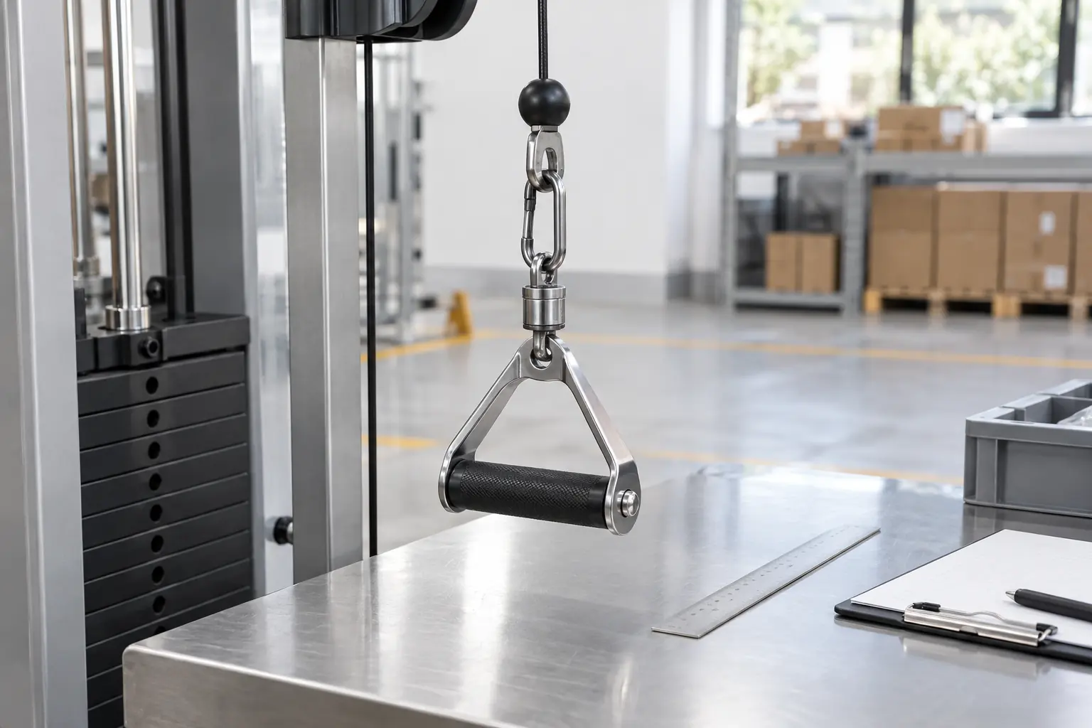 Khớp xoay thép không nhãn giữa móc và mắt nối của tay cầm cáp