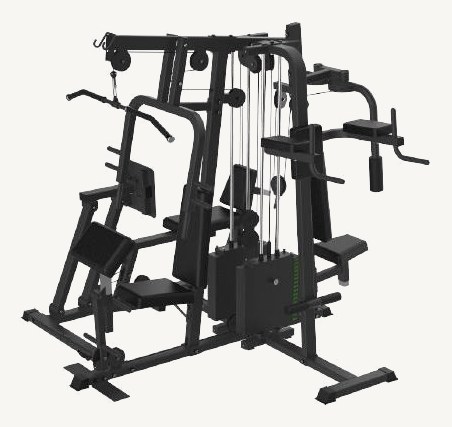 Station fonctionnelle à cinq postes pour équipement de salle de sport professionnelle